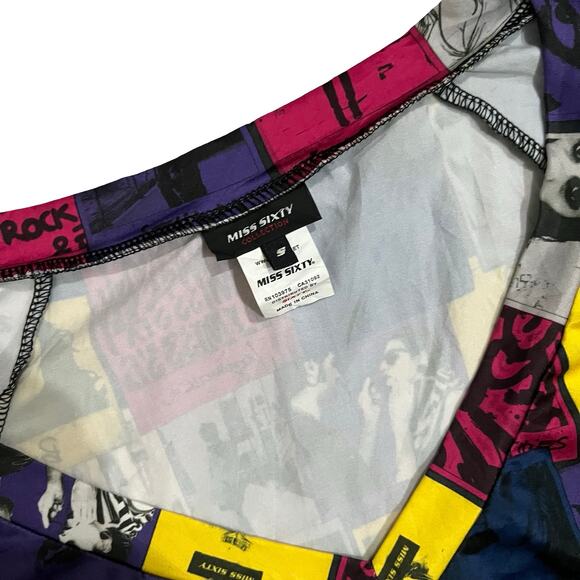 Miss Sixty Fashion Magazine AOP Top - Picture 5 of 6